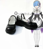 Re Zero Rem Ram Roswaal L Mathers Crusch Karsten Black Neon City Cosplay Shoes Boots
