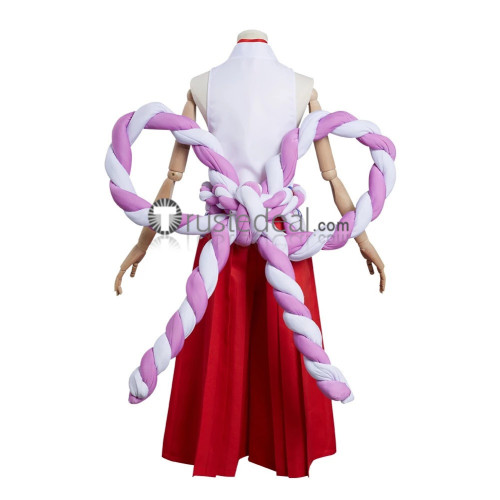 One Piece Oni Princess Yamato Red White Kimono Cosplay Costume