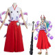 One Piece Oni Princess Yamato Red White Kimono Cosplay Costume