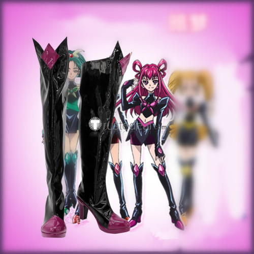 Delicious Party Pretty Cure Kasai Amane Gentlu Dark Dream Cure Flower Pink Purple Cosplay Boots Shoes