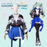 Vocaloid Project Sekai Vivid BAD SQUAD Hatsune Miku Black Blue Cosplay Costume