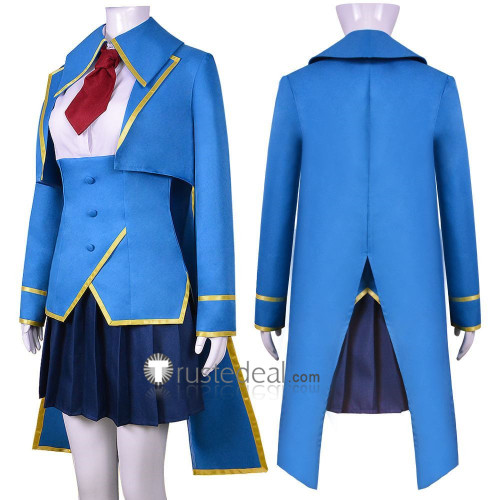 Anime Kinsou No Vermeil Kudelfate Lilia Cosplay Costume Blue School Uniform  Coat Vermeil In Gold Goldfilled Alto Women Pink Wig - AliExpress