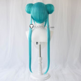 Vocaloid 2022 Racing Miku Hatsune Project Sekai Military Long Grey Green Ponytails Cosplay Wigs