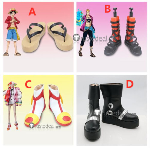 One Piece Portgas D. Ace Luffy Marco Uta Cosplay Shoes Boots