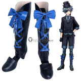 Black Butler Kuroshitsuji Book of Atlantic Ciel Phantomhive Black Blue Cosplay Boots Shoes