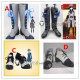 Black Butler Kuroshitsuji Book of Circus Ciel Phantomhive White Black Blue Cosplay Boots Shoes