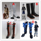 Black Butler Kuroshitsuji Book of Atlantic Ciel Phantomhive Black Blue Cosplay Boots Shoes