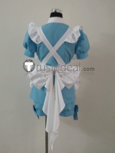 Black Butler Ciel In Wonderland Blue White Maid Cosplay Costume
