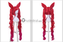 League of Legends Jinx Star Guardian Long Red Ponytails Cosplay Wig