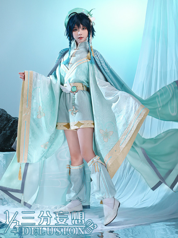 1/3 Delusion Genshin Impact Wendy Venti Green Chinese Clothing Cosplay Costume