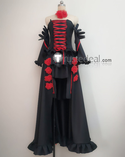 Pandora Hearts Intention of The Abyss White Rabbit Alice Black Dress Cosplay Costume