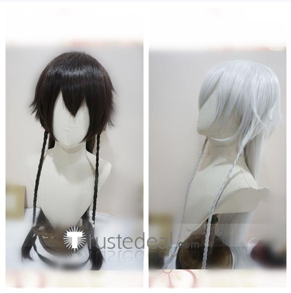 Pandora Hearts B-rabbit Alice Intention of The Abyss White Rabbit Long Black Silver Grey Cosplay Wigs