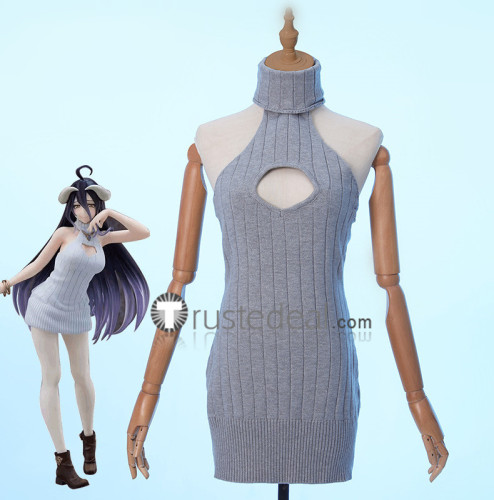 Overlord Albedo Grey Sweater Cosplay Costume