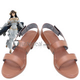 Overlord Albedo Mare Bello Fiore Brown Black Cosplay Shoes Boots