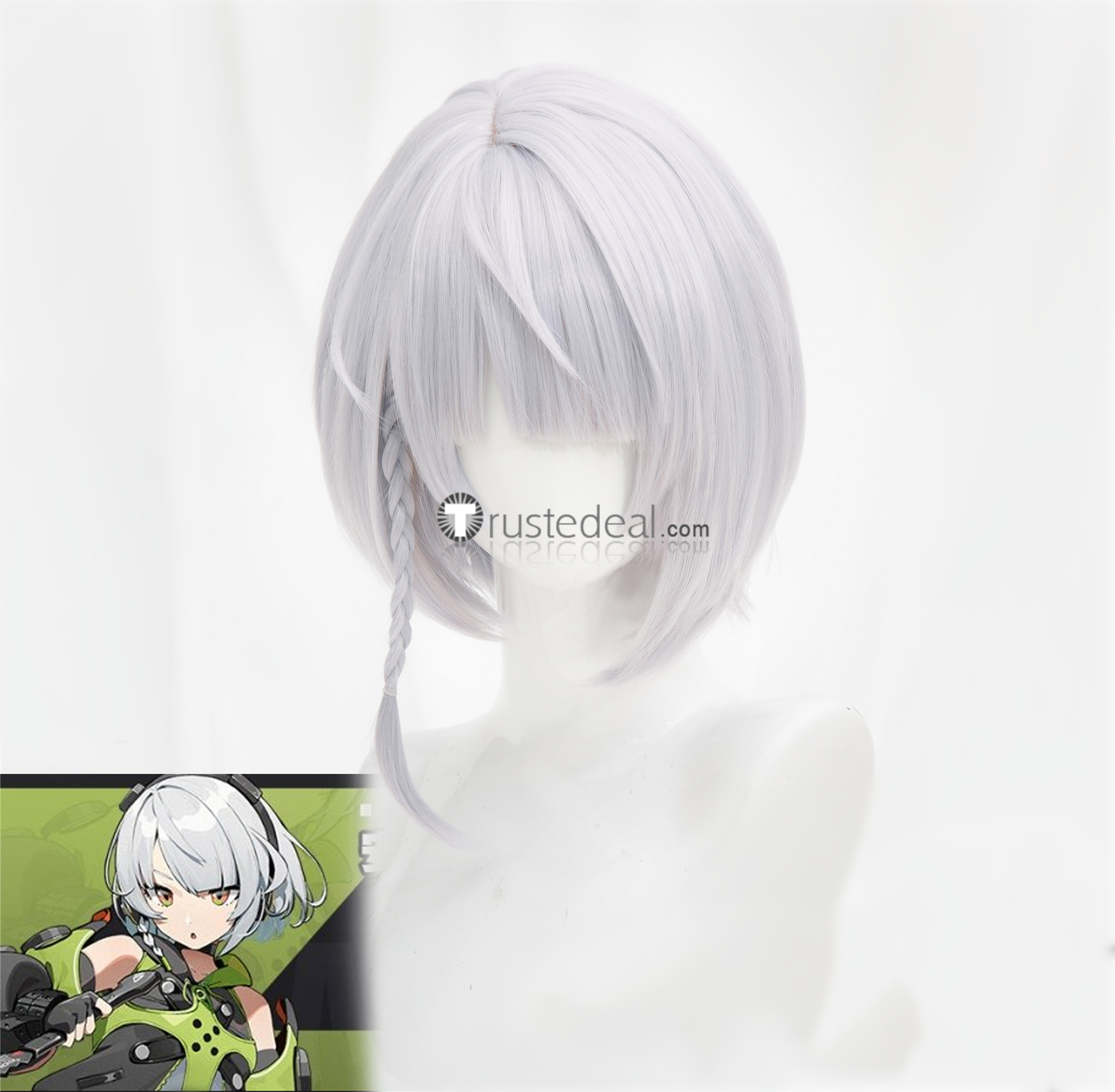 Zenless Zone Zero Random Play Proxy Wise Silver Cosplay Wig