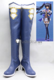 Hyperdimension Neptunia Noire Purple Blue Black Cosplay Shoes Boots