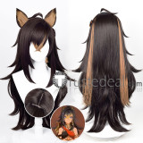 Genshin Impact Al Haitham Dehya Diluc Red Dead of Night Red Brown Grey Cosplay Wigs
