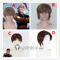 Frozen Disney Prince Hans Kristoff Bjorgman Brown Cosplay Wigs