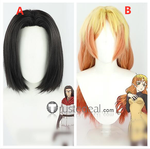 Anime Isekai Ojisan Uncle From Another World Tsundere Elf Cosplay Wig  Yellow Orange Gradient Heat Resistant Fiber Hair + Wig Cap - Cosplay  Costumes - AliExpress