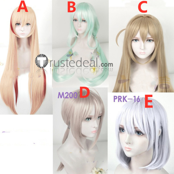 Girls Frontline PRK-16 M4 SOPMOD II M200 TAC50 Suomi KP-31 Brown Blonde Blue Silver Cosplay Wigs