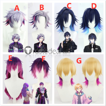 Vtuber Virtual YouTuber NIJISANJI Fuwa Minato Naruse Naru Yugo Asuma Uki Violeta Purple Blue Blonde Cosplay Wigs