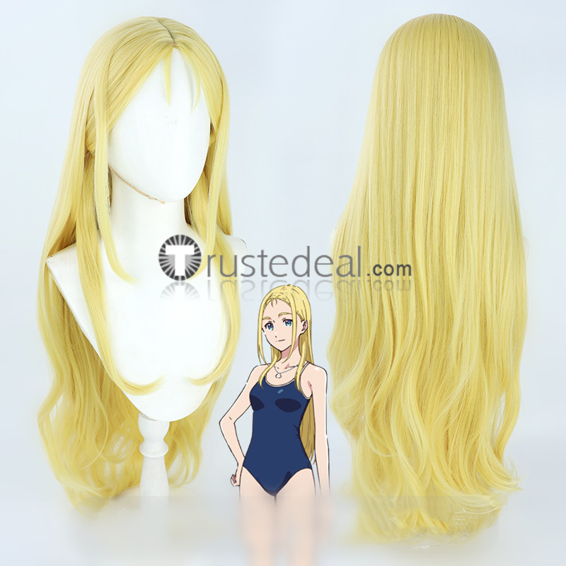 Anime Summer Time Rendering Cosplay Ushio Kofune Wig Shell Necklace Blonde  Long Hair Heat-resistant Fiber Hair +Wig Cap Party : : Beauty &  Personal Care