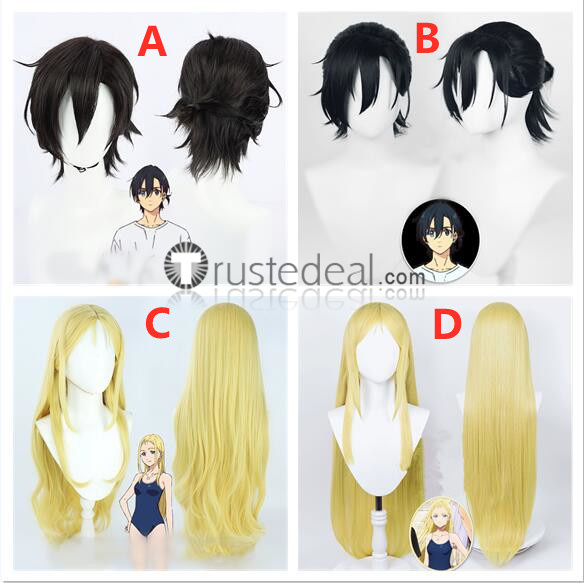 Anime Summer Time Rendering SHINPEI AJIRO USHIO KOFUNE MIO KOFUNE Cosplay  Wig Heat Resistant Synthetic Hair Party Wigs + Wig Cap - AliExpress