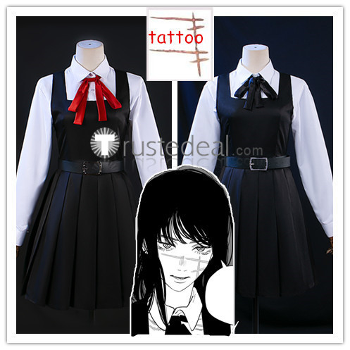 Chainsaw Man Devil Asa Mitaka Black White Uniform Cosplay Costume