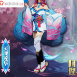 League of Legends LOL Spirit Blossom Ahri Kimono Cosplay Costumes Version 2