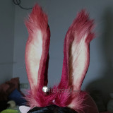 Final Fantasy XIV FF14 Viera White Black Pink Cosplay Ears Accessories