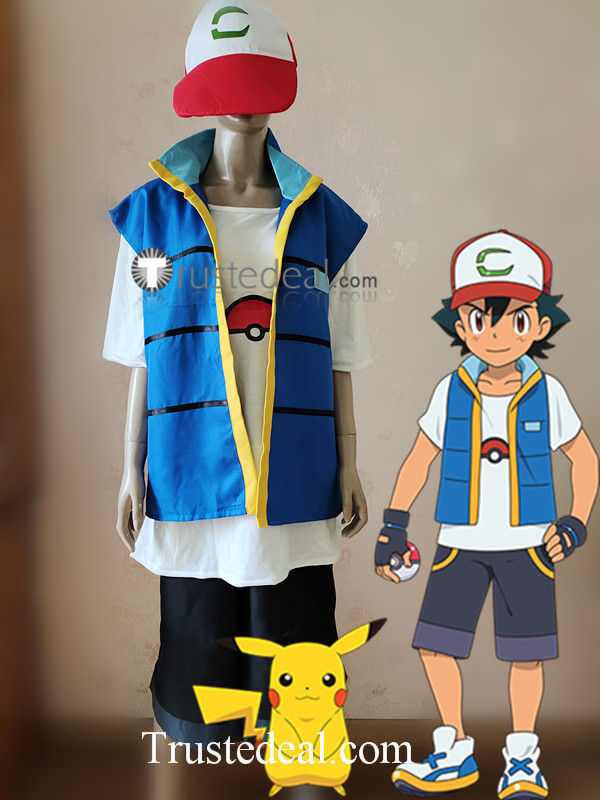 Pokemon the Movie Secrets of the Jungle Ash Ketchum MS020 Cosplay Costume