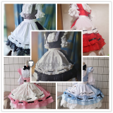 Final Fantasy XIV FF14 FFXIV Miqo'te Housemaid Maid Dress Blue Pink Purple Black Grey Green Red Cosplay Costumes