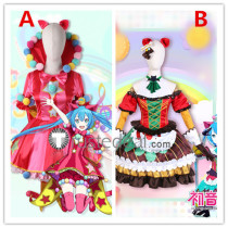 Vocaloid Project Sekai Colorful Stage feat Wonderland Hatsune Miku Pink Cosplay Costume