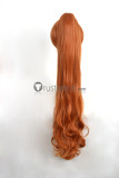 Disney Thumbelina Orange Brown Curly Ponytail Cosplay Wigs