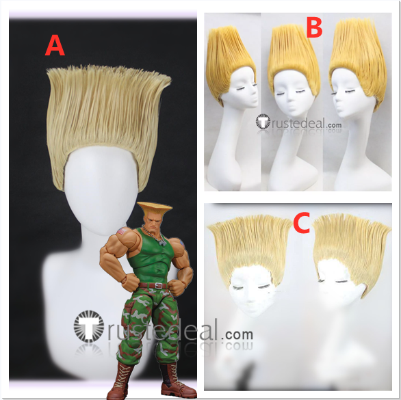 Street Fighter Guile Blonde Cosplay Wigs