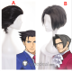 Gyakuten Saiban 4 Apollo Justice Ace Attorney Phoenix Wright Miles Edgeworth Grey Black Cosplay Wigs