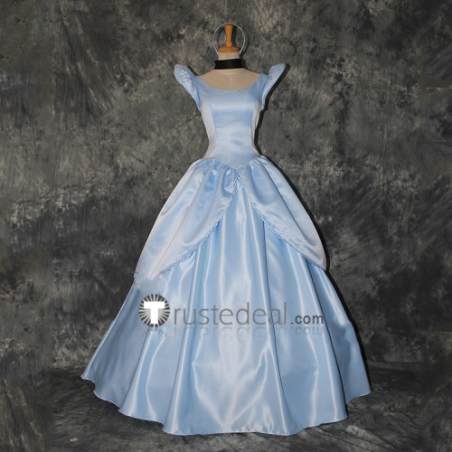 Disney Princess Cinderella Fairy Godmother Blue Gown Party Halloween Cosplay Costumes