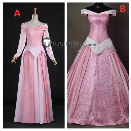 Sleeping Beauty Disney Princess Aurora Pink Halloween Cosplay Costumes