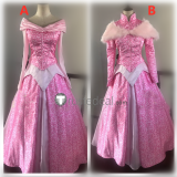 Sleeping Beauty Disney Princess Aurora Pink Halloween Cosplay Costumes