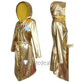 PUBG PlayerUnknown's Battlegrounds Trench Coat Gold Hooded Jacket Cosplay Costumes