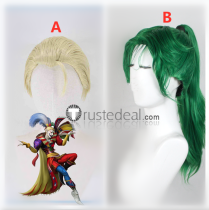 Final Fantasy Tina Kefka Palazzo Green Blonde Ponytail Cosplay Wigs