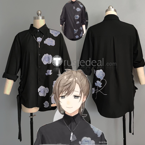Vtuber Kanae Nijisanji Flover Black Shirt Daily Cosplay Costume