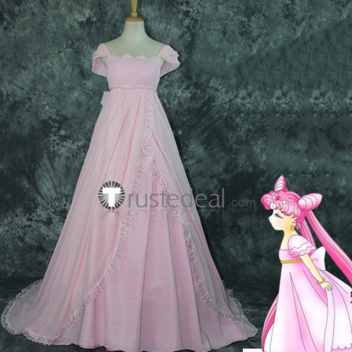 Sailor Moon Chibimoon Chibi Usa Illustration Formal Pink Dress Halloween Cosplay Costume