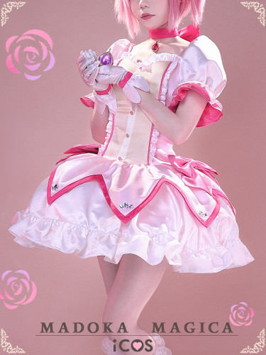 iCOS Puella Magi Madoka Magica Kaname Madoka Pink Cosplay Costume