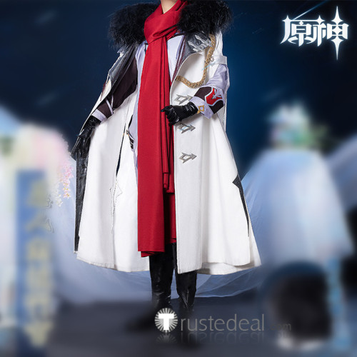 Genshin Impact Fatui Harbingers Pierro Columbina Pulcinella Pantalone Il Dottore Sandrone Arlecchino Il Capitano Tartaglia Childe Winter Overcoat Cape Cosplay Costume