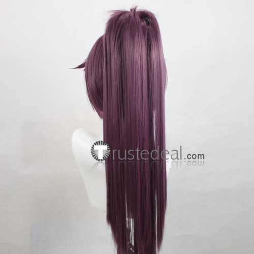 Bleach Shihouin Yoruichi Long Purple Ponytail Styled Cosplay Wig