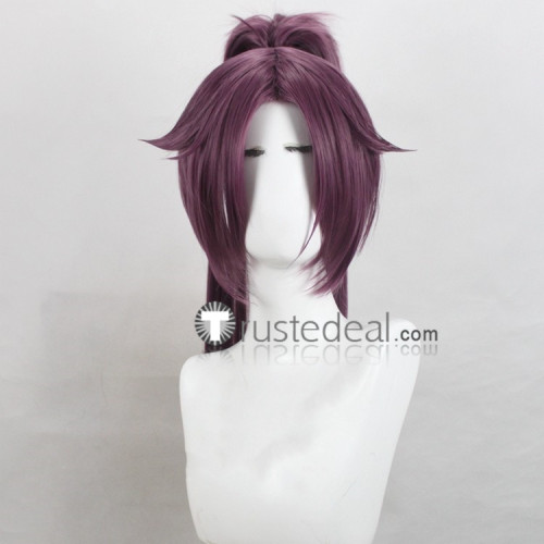 Bleach Shihouin Yoruichi Long Purple Ponytail Styled Cosplay Wig