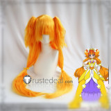 Pretty Cure PreCure Amanogawa Kirara Nagomi Yui Cure Precious Cure Sparkle Cure Peace Ellee-chan Cure Majesty Yellow Orange Ponytails Cosplay Wig