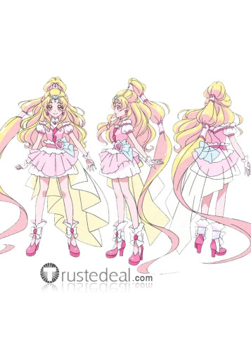 HUGtto! Pretty Cure PreCure Cure Tomorrow Pink Cosplay Costume