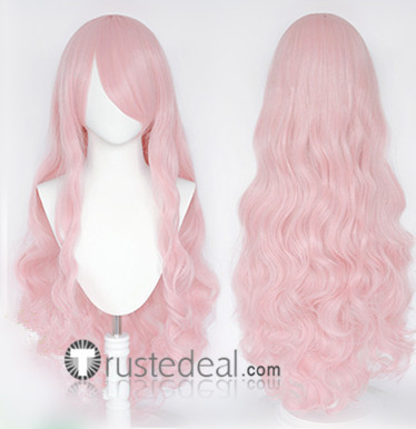 Vocaloid Luka Megurine Long Pink Straight Curly Cosplay Wigs 100cm